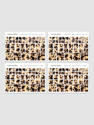 Square Stickers | Desert Tortoiseshell