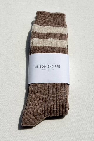Cottage Varsity Socks: Oatmeal Varsity