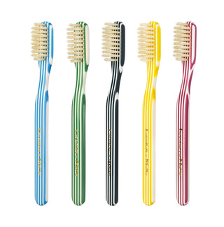 Capri Medium Natural Bristles Toothbrush by Lavorati a Mano: Yellow