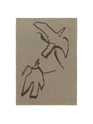 Ferm Living | Vuelo Tea Towel (Elm Green/Coffee)