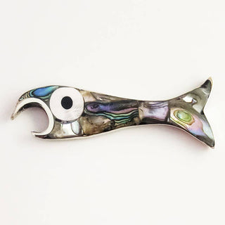 Blue Pacific Abalone 3" TableTop Mariners Fish Bottle Opener
