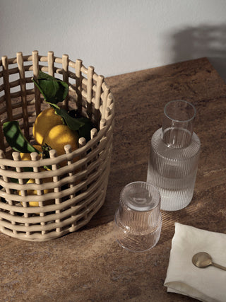 Ceramic Basket Large- Cashmere