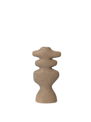 Yara Candle Holder Large - Dark Sand