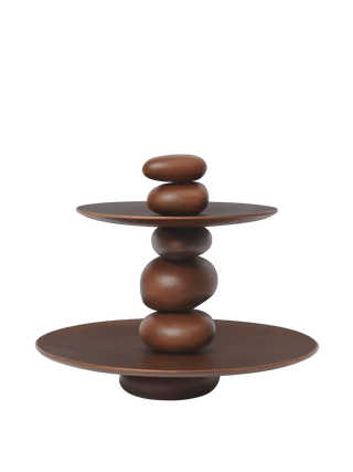 Pebble Dessert Stand - Dark Brown