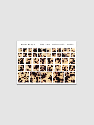 Square Stickers | Desert Tortoiseshell