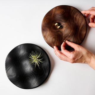TOPO Round Tray: Walnut