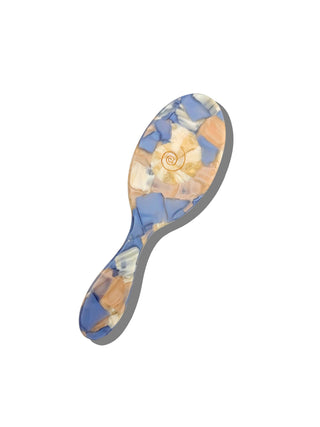 Hand-painted Spiral Shell Amazing Hair Day Brush | Eco-Friendly