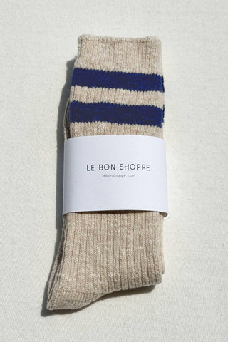 Cottage Varsity Socks: Flax Varsity