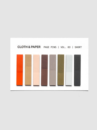 Page Pins | Short: Saffron, Saddle, Dirty Chai, Espresso, Verona, Cipher, Aspen, & Apollo