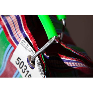 RECYCLED PLASTIC STRIPE BAG - Rectangle D30: Red x Blue