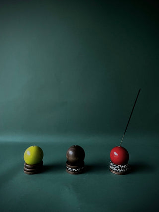 Wooden Incense Holder - Chartreuse