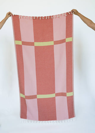 FENCE TURKISH TOWEL / ROSE: Bath Towel