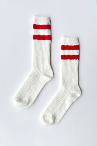 Cottage Varsity Socks: Flax Varsity