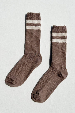 Cottage Varsity Socks: Oatmeal Varsity