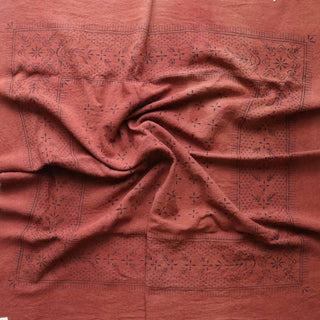 Terracotta Classic Print Naturally Dyed Bandana