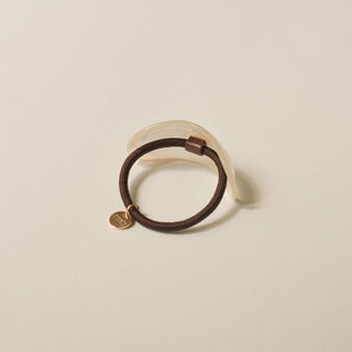 Curved Oval Resin Ponytail Hair Tie | Crystal Shell