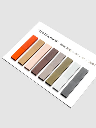 Page Pins | Short: Saffron, Saddle, Dirty Chai, Espresso, Verona, Cipher, Aspen, & Apollo