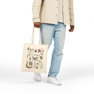 Florida Wildlife Canvas Tote: Natural / 15" x 16"