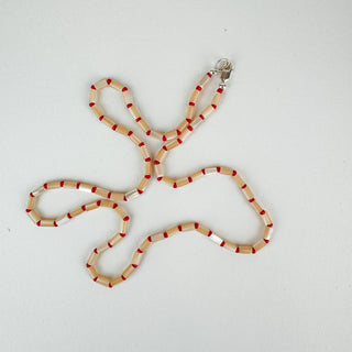 The Karo Necklace Red: 16" / Sterling Silver
