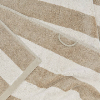 SIMPLE STRIPED TERRY TOWELS - IVORY/FLAX: SHEET