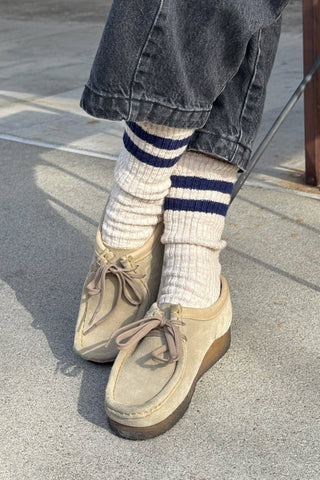 Cottage Varsity Socks: Oatmeal Varsity