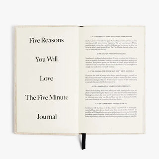 The Five Minute Journal Black - Daily Guided Gratitude