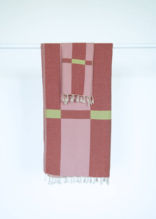 FENCE TURKISH TOWEL / ROSE: Bath Towel