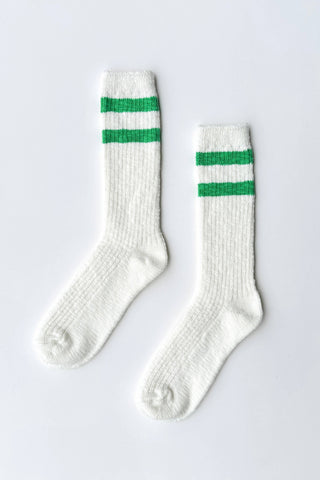Cottage Varsity Socks: Flax Varsity