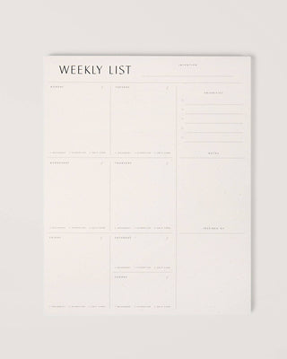 Weekly List Pad