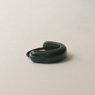 Wide Arch Acrylic Ponytail Hair Tie | Green