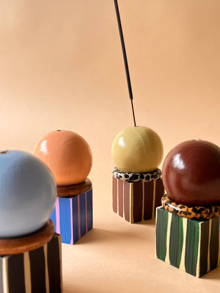 Wooden Incense Holder - CERCEAU: Provence Blue