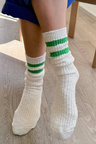 Cottage Varsity Socks: Flax Varsity