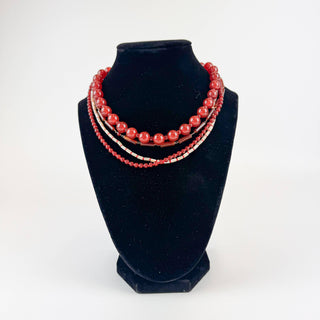 The Karo Necklace Red: 16" / Sterling Silver