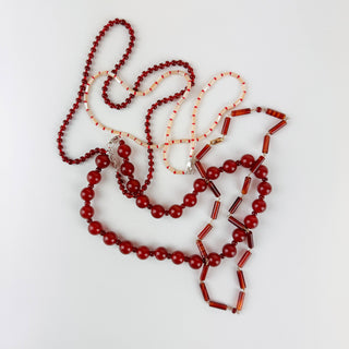 The Karo Necklace Red: 16" / Sterling Silver