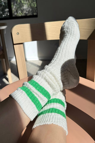 Cottage Varsity Socks: Flax Varsity