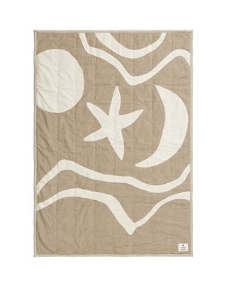 Ferm Living | Kove Applique Quilted Blanket (Tan/Cashmere)