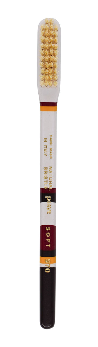 Sicily Soft Natural Bristles Toothbrush by Lavorati a Mano: Brown