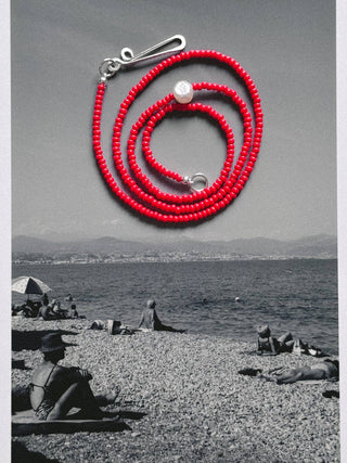 The Khadi Necklace - Red: 15" / Gold Filled
