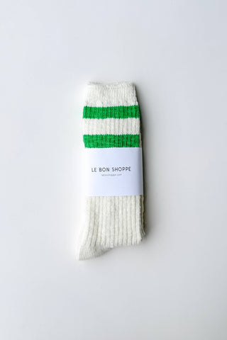 Cottage Varsity Socks: Flax Varsity