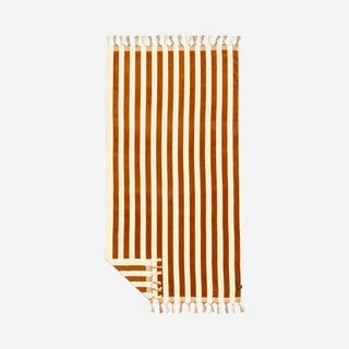 Slowtide - Cabana Fringe Woven Towel (Brown)