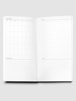 Travel Notebook | Pocket Plus: Monthly Admin | Lagoon