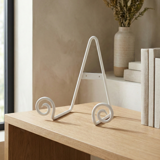 White Deep Swirl Easel