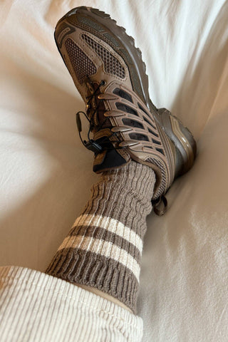 Cottage Varsity Socks: Oatmeal Varsity