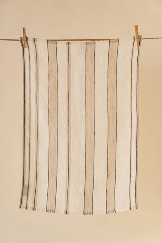 Minimalist Striped Kester Linen Kitchen Towel – Modern Style: 70 x 45 CM