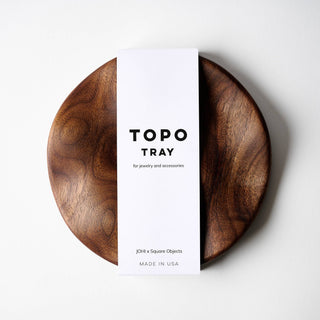 TOPO Round Tray: Walnut