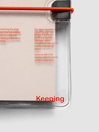Act of Keeping Travel Cover | Clear Vinyl: Pocket Plus