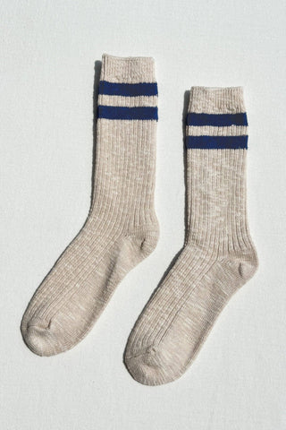 Cottage Varsity Socks: Flax Varsity