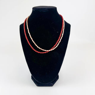 The Karo Necklace Red: 16" / Sterling Silver