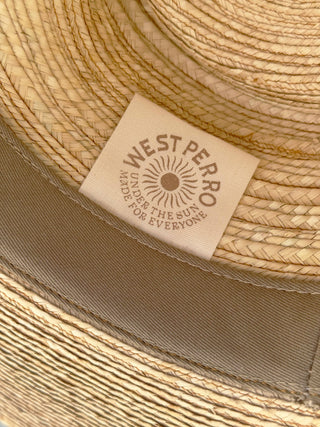 Desert Sun Hat - Natural Guatemalan Palm Leaf: 55cm