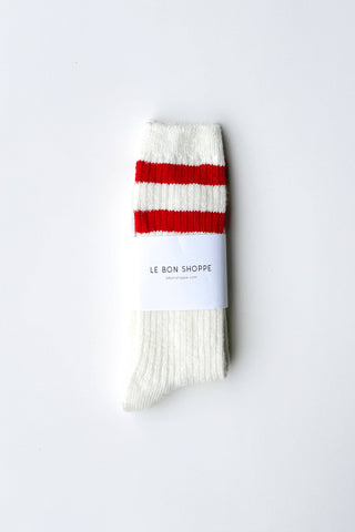 Cottage Varsity Socks: Flax Varsity